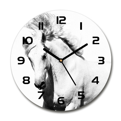 Reloj redondo pared Caballo blanco