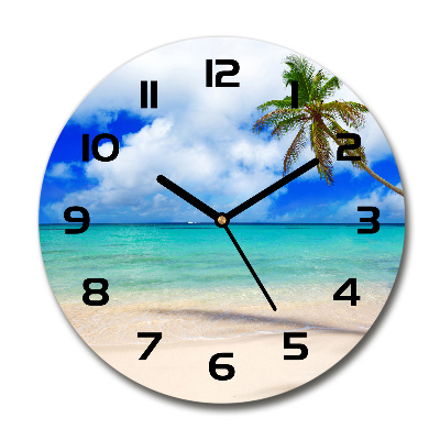 Reloj de pared redondo Playa caribeña