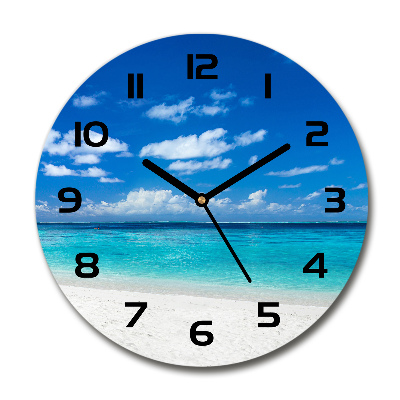 Reloj redondo pared Playa tropical