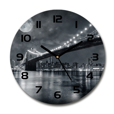 Reloj de cristal redondo Puente de Brooklyn