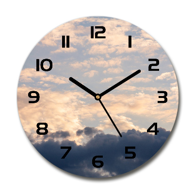 Reloj de pared redondo Nubes en el cielo