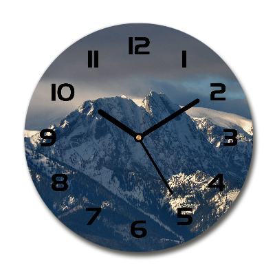 Reloj de cristal redondo Giewont en invierno