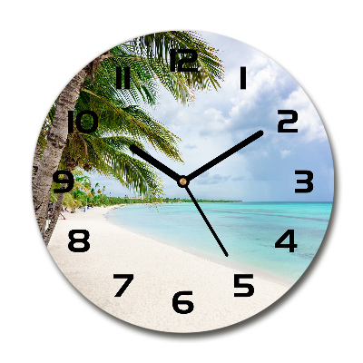 Reloj de pared redondo Playa tropical