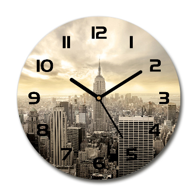 Reloj de pared redondo Manhattan Nueva York