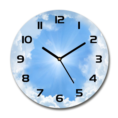 Reloj redondo pared Nubes en el cielo