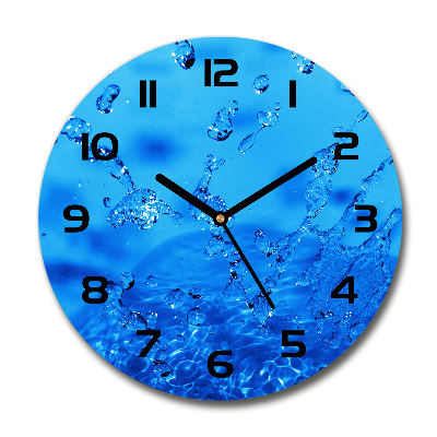 Reloj de cristal redondo Gotas de agua