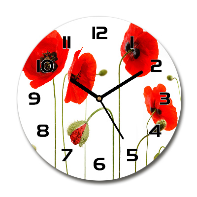 Reloj de pared redondo Amapolas