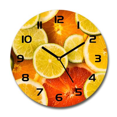Reloj redondo pared Frutas cítricas