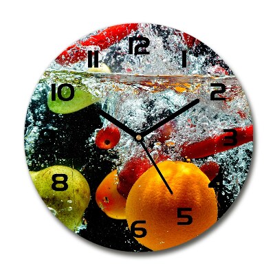 Reloj de pared redondo Frutas bajo el agua