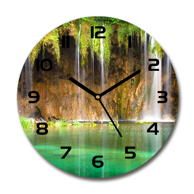 Reloj de cristal redondo Lagos de Plitvice