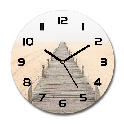 Reloj de pared redondo Camino de playa