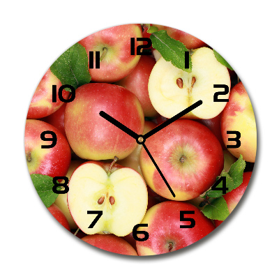 Reloj de pared redondo manzanas