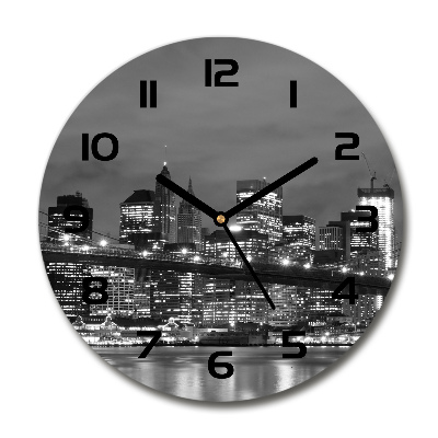 Reloj redondo pared Manhattan Nueva York