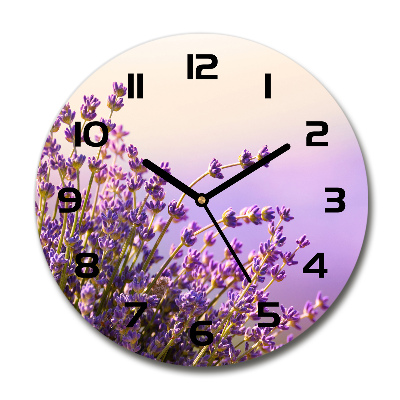 Reloj de cristal redondo Lavanda