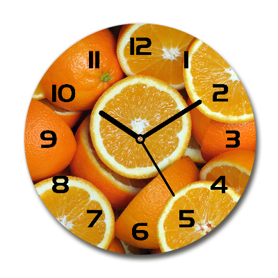 Reloj de pared redondo Mitades de naranja