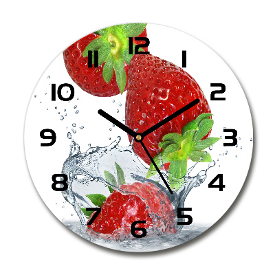 Reloj redondo pared Fresas y agua