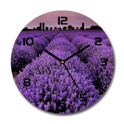 Reloj redondo pared campo de lavanda