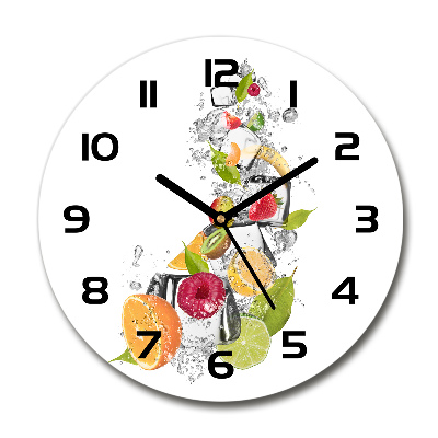 Reloj redondo pared Fruta con hielo