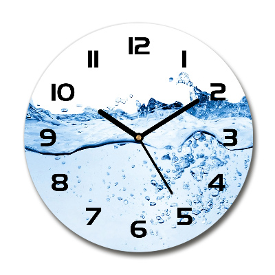 Reloj de cristal redondo Agua