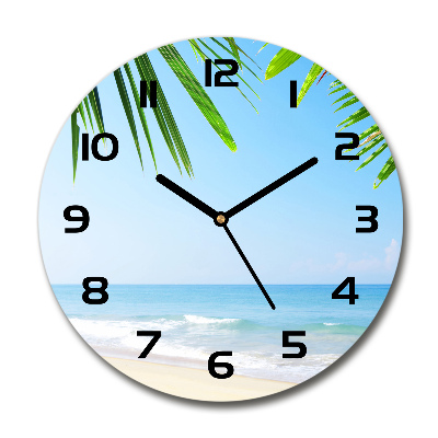 Reloj de pared redondo Playa tropical