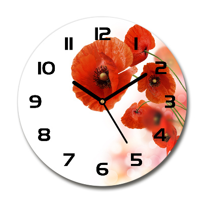 Reloj de pared redondo Amapolas