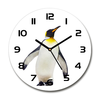 Reloj de cristal redondo Pingüino