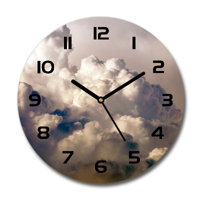 Reloj de pared redondo Nubes en el cielo