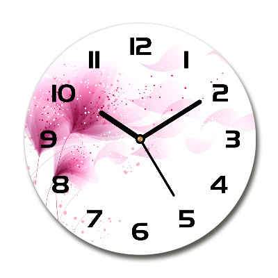 Reloj redondo pared Flor rosa