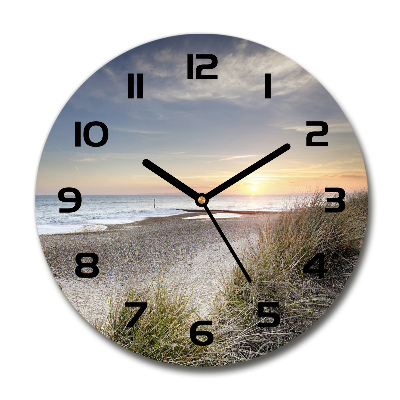 Reloj de cristal redondo Atardecer y dunas