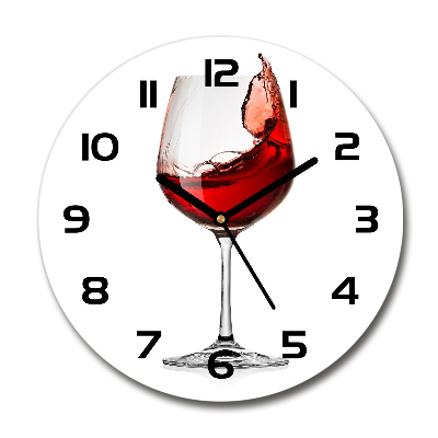 Reloj de pared redondo Vino tinto