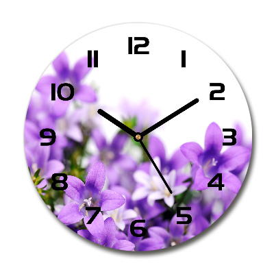 Reloj de pared redondo Campanas moradas