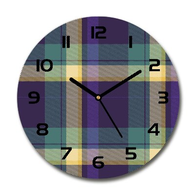 Reloj de pared redondo Textura a cuadros