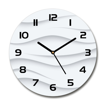 Reloj de cristal redondo Ondas abstractas