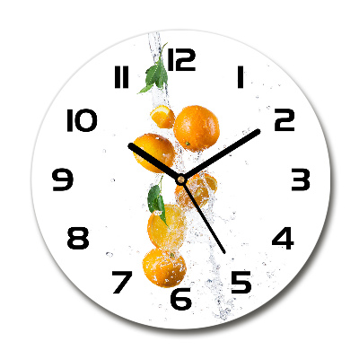 Reloj redondo pared Naranjas y agua