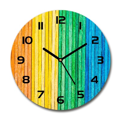 Reloj de pared redondo Rayas de colores