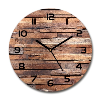 Reloj redondo pared pared de madera