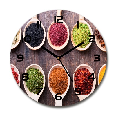 Reloj de pared redondo Especias de colores