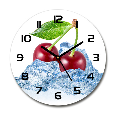 Reloj redondo pared Cereza con hielo