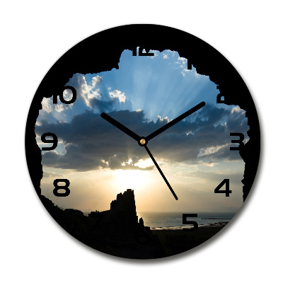 Reloj de pared redondo Atardecer