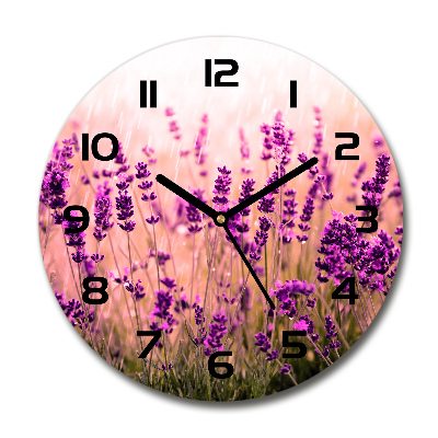 Reloj de cristal redondo Lavanda