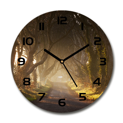 Reloj de pared redondo Niebla en el bosque