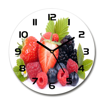 Reloj de pared redondo Frutos del bosque