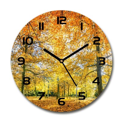 Reloj de pared redondo Bosque en otoño