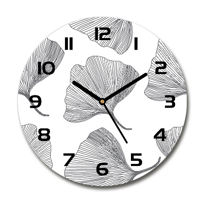 Reloj de cristal redondo Gingko
