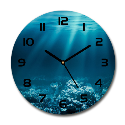 Reloj redondo pared Mundo submarino