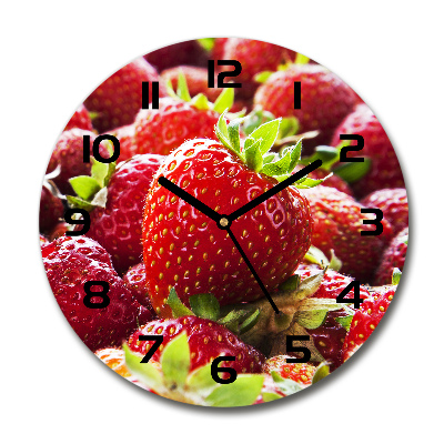 Reloj de pared redondo fresas