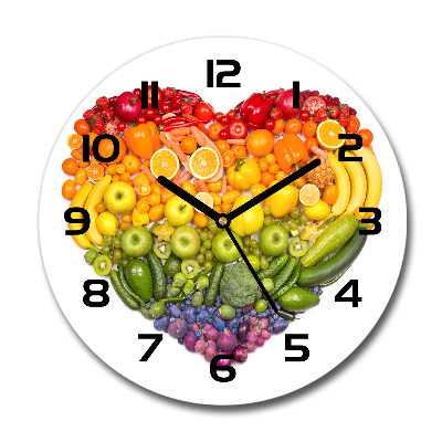 Reloj de pared redondo Corazón vegetal