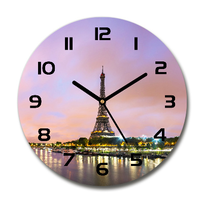Reloj de pared redondo Torre Eiffel de París
