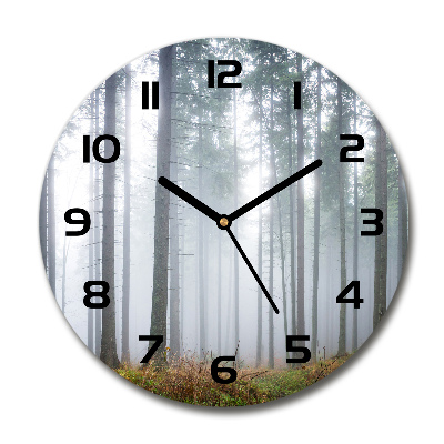 Reloj de pared redondo Niebla en el bosque