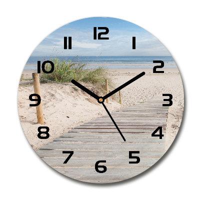 Reloj de cristal redondo Playa